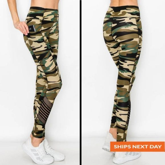 Mesh Detail Pocket Legging - Pocket Legging - Everyday Legging - Picture 1 of 5